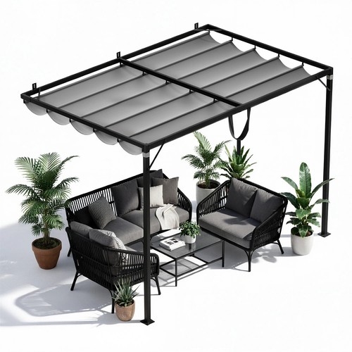 Aluminium lean gazebo - aluminium, lean-to