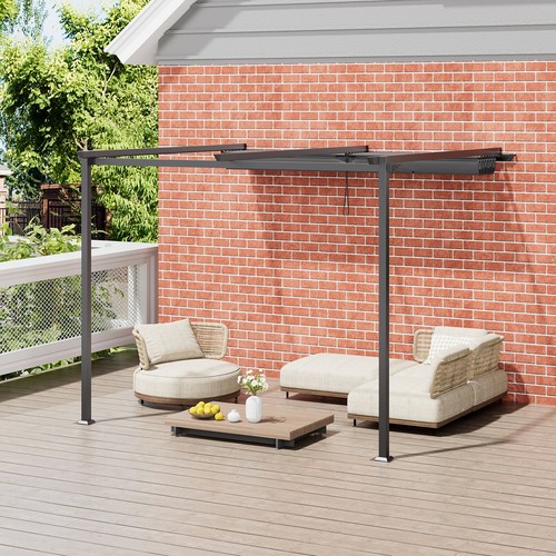 Outdoor lean wall pergola - lean,
